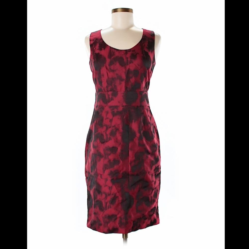 Banana Republic red patterned sheath dress, 4‎